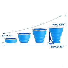 Carica l&#39;immagine nel visualizzatore di Gallery, FUNNY HOUSE Tazza da Viaggio Pieghevole, Portabile a Livello Alimentare Blu - Ilgrandebazar