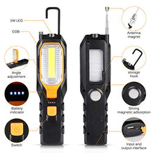 Carica l&#39;immagine nel visualizzatore di Gallery, Haofy LED Work Light, luce di ispezione COB ricaricabile con 4 Torce1 - Ilgrandebazar