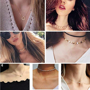 Finrezio Collana Per Le Donne Ragazze Girocollo Set Di Collane... - Ilgrandebazar
