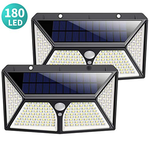Luce Solare Led Esterno, Kilponen [2019 Ultimi Modelli 2500 mAh 180LED]... - Ilgrandebazar