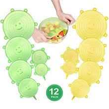 Carica l'immagine nel visualizzatore di Gallery, CISHANJIA Coperchi in Silicone Estensibile, 12 Coperchio Olivina - Ilgrandebazar