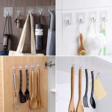 Carica l&#39;immagine nel visualizzatore di Gallery, LABOTA 20PCS Ganci Adesivi Trasparenti,Gancio a Parete per Cucina con Ganci in Acciaio Asciugamano da Bagno Ganci a soffitto