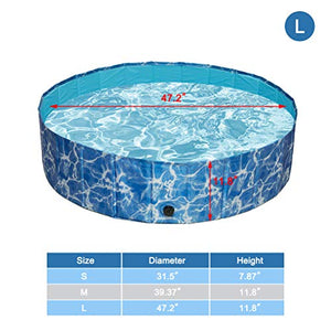 SCIROKKO - Piscina pieghevole per cani, gatti e bambini L (120 x30 cm)