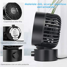 Carica l'immagine nel visualizzatore di Gallery, SIMBR Ventilatore USB Mini Portatile da Tavolo Ultrasilenzioso con Due...