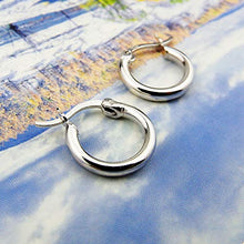 Carica l&#39;immagine nel visualizzatore di Gallery, Orecchini a cerchio in argento Sterling da 13 mm, idea regalo per ragazze...