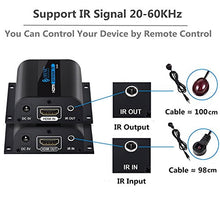 Carica l&#39;immagine nel visualizzatore di Gallery, ESYNiC AGPTEK HDMI Extender 1080P 60m IR Ripetitore Su Singolo Cat 60M 3D