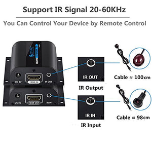 ESYNiC AGPTEK HDMI Extender 1080P 60m IR Ripetitore Su Singolo Cat 60M 3D