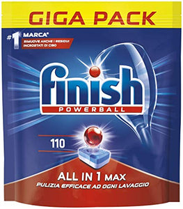 Finish All in 1 Max Pastiglie Lavastoviglie, Regular, 110 Capsule - Ilgrandebazar