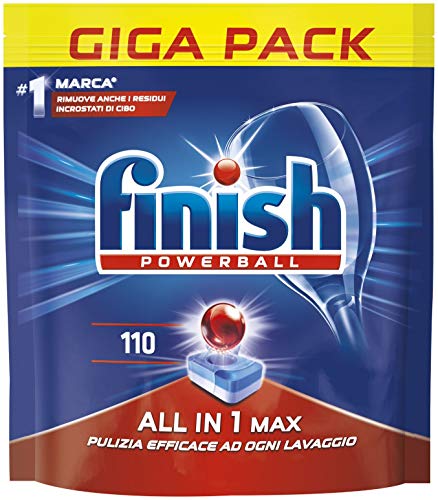 Finish All in 1 Max Pastiglie Lavastoviglie, Regular, 110 Capsule - Ilgrandebazar