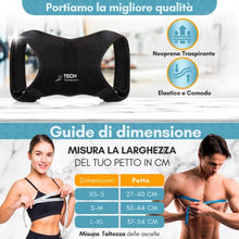 Carica l&#39;immagine nel visualizzatore di Gallery, TECH THERAPEUTICS Correttore Posturale Spalle Schiena Dritta - Postura Schiena Uomo e Donna - Raddrizza Spalle Fascia Posturale per Mal Di Schiena, Collo, Spalle e Cervicale - Taglia S-M