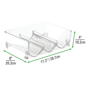 mDesign Set da 2 bottigliere - Portabottiglie Pacco 2, Trasparente - Ilgrandebazar