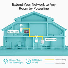 Carica l&#39;immagine nel visualizzatore di Gallery, TP-Link TL-WPA4220 Kit Powerline WiFi, AV600 Mbps su + 300 WiFi
