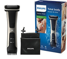 Carica l'immagine nel visualizzatore di Gallery, Philips BG7025/15 Bodygroom 7000 Depilatore Corpo da Uomo, Wet&amp;Dry, Pettini...