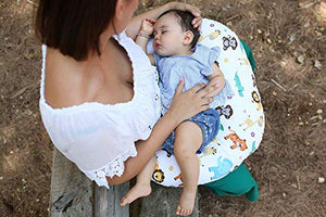 Niimo Cuscino allattamento Neonato + Federa 100% Cotone Sfoderabile e Giungla - Ilgrandebazar