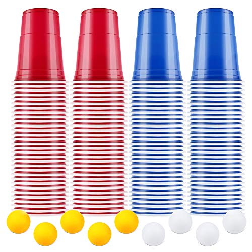Bicchieri di birra Pong, 100 American Beer Pong tazze 100 Tazze + 10 Palline - Ilgrandebazar