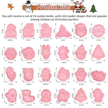 Carica l&#39;immagine nel visualizzatore di Gallery, 24 Pezzi Formine per Biscotti Natalizi, Tagliabiscotti Natale Formine Biscotti Natale 3D Stampi Biscotti Natale, Formine Biscotti Natale per Decorare Torta, Biscotto, Dolci (Natale 24)