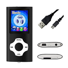 Carica l&#39;immagine nel visualizzatore di Gallery, Mymahdi lettore portatile MP3 / MP4, nero con schermo da 1,8 pollici LCD e...