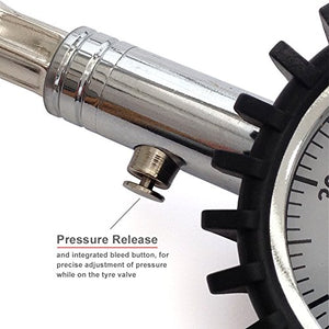 TIRETEK Flexi-Pro - Misuratore di pressione per pneumatici auto e moto,...