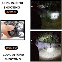 Carica l'immagine nel visualizzatore di Gallery, COOLEAD Torcia Frontale Zoomable 4 Modalità 5 LED,Lampada led...