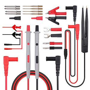 Proster Kit 21 in 1 Puntali per Multimetro Test Lead con Clip 21 1 kit - Ilgrandebazar
