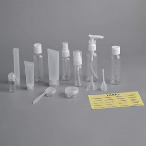 MYLL 14 Pezz Bottigliette da Viaggio Set per Aereo (Max.100ml), Bianca - Ilgrandebazar