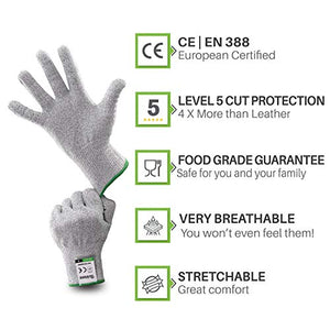 Twinzee® Guanti Anti Taglio - Protezione di Livello 5 ad Alte Medium - Ilgrandebazar