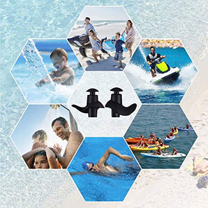 Tappi per Le Orecchie da Nuoto,Tappi Piscina Riutilizzabili Nero