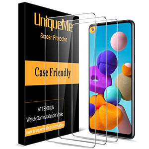 UniqueMe [3 Pezzi] Vetro Temperato per Samsung Galaxy A21s, Pellicola...