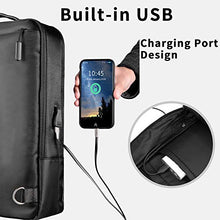 Carica l&#39;immagine nel visualizzatore di Gallery, Gimars Upgrade Design 3 in 1 Zaino Messenger Bag per Computer Portatile Nero