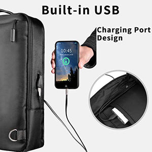 Gimars Upgrade Design 3 in 1 Zaino Messenger Bag per Computer Portatile Nero