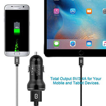Carica l'immagine nel visualizzatore di Gallery, Beikell Caricabatteria da Auto, Dual Porta USB Caricatore Adattatore 17W Nero