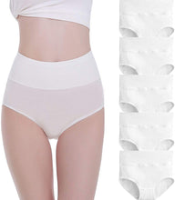 Carica l&#39;immagine nel visualizzatore di Gallery, FALARY Mutande Vita Alta Donna in Cotone, Pacco da 5