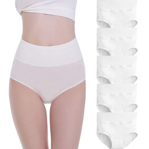 FALARY Mutande Vita Alta Donna in Cotone, Pacco da 5