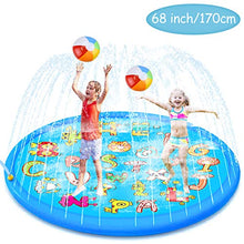 Carica l&#39;immagine nel visualizzatore di Gallery, aovowog Tappetino Gioco d&#39;Acqua per Bambini,170cm/68&#39;&#39; Splash Pad Sprinkler...