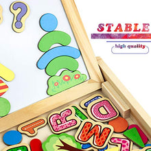 Carica l&#39;immagine nel visualizzatore di Gallery, Puzzle Magnetico Legno Giocattolo di Bambini con Double Face White