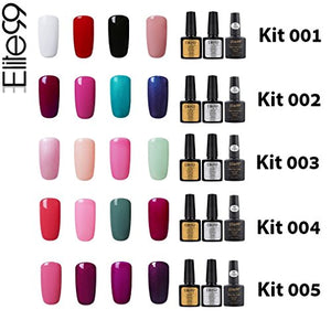 Elite99 Smalto Semipermente per Unghie in Gel UV LED 7pzs Colori con Base... - Ilgrandebazar