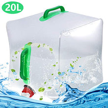 Carica l'immagine nel visualizzatore di Gallery, BESTZY 20l Sacchetto di Acqua Pieghevole Trasparente Contenitore...