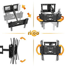 Carica l&#39;immagine nel visualizzatore di Gallery, RICOO R23-S, Supporto TV Parete, Girevole, 31-65 pollici (79-165cm), Nero