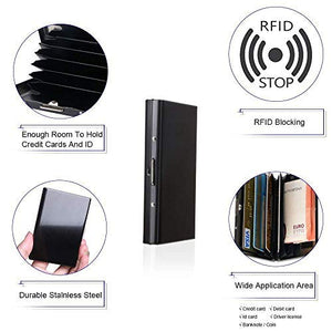 Vicloon Porta Carte, RFID e NFC Blocking Tessere Credito in 1 Pz Nero
