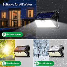 Carica l&#39;immagine nel visualizzatore di Gallery, Faro LED Esterno con Pannello Solare, Luce Solare LED Esterno con Sensore di Movimento, 185 LED/3 Modos Lampada Solare da Esterno, 2200mAh IP65 Impermeabile LED Lampione per Giardino, Parete[4 Pezzi]