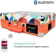 Carica l&#39;immagine nel visualizzatore di Gallery, DIGITNOW! Giradischi Bluetooth a 3 Velocità, Convertitore Portatile M46-Color