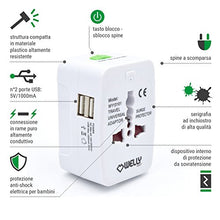 Carica l'immagine nel visualizzatore di Gallery, Adattatore universale da Viaggio compatto per prese elettriche Spine Europa...