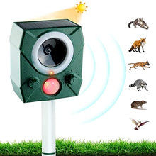 Carica l&#39;immagine nel visualizzatore di Gallery, Repellente per Gatti, Dissuasori per Piccioni, 2023 Nuovo Ultrasuoni Solare Repellente Gatti Repeller per Piccioni,Uccelli,Cani,Gatti,Topi,Volpi, 5 Modalità Ultrasound Repellente per Animali