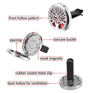 OOTSR 2pcs Diffusore di oli essenziali per aromaterapia auto, in acciaio... - Ilgrandebazar
