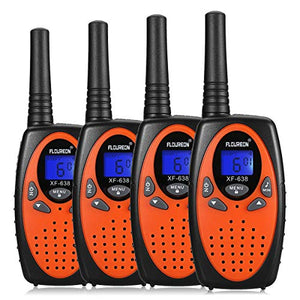 FLOUREON 4X Ricetrasmittente PMR Radio Ricetrasmittenti 8 Canali 4x Arancia - Ilgrandebazar