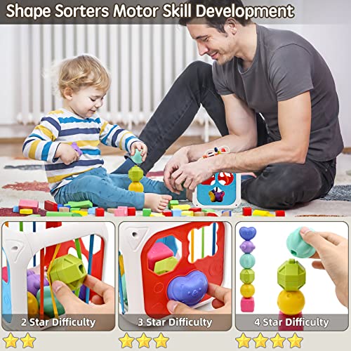 Pannelli da Parete per Attività con Cuccioli, 12 Attività, Giocattolo Sensoriale da Parete per Bambini, Attività di Apprendimento Montessori, per la Sala Giochi, 1550 x 680 x 53 mm | IT