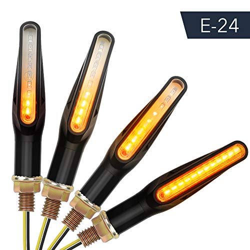 Indicatori Direzione, 4 Pezzi ZREE Indicatore di Direzione Moto Ambra 9 LEDs