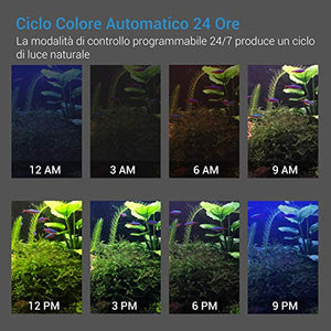 NICREW LED RGB Luce dell'Acquario, 24/7 Illuminazione per 55 - 88 cm