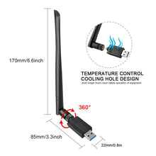 Carica l&#39;immagine nel visualizzatore di Gallery, Adattatore Antenna WiFi USB, synmixx Dual Band Chiavetta 1200Mbps... - Ilgrandebazar