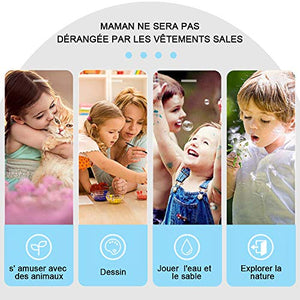 Lictin 3 Pezzi Bavaglino a Manica Lunga - Impermeabile Unisex L-100 - Ilgrandebazar